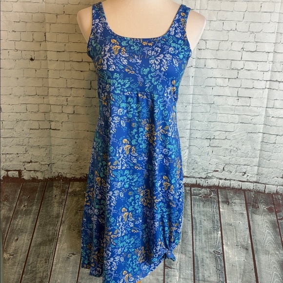 Columbia PFG Womens Freezer II Dress VIVID BLUE DEEP SEA DASH Sz M Granola Girl - Picture 6 of 16